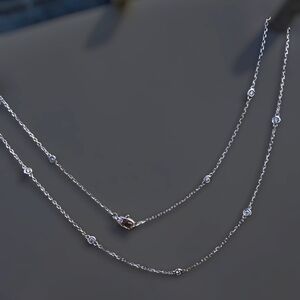 Elegant Diamond 14Kt by the yeard necklace
